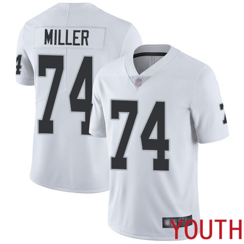 Oakland Raiders Limited White Youth Kolton Miller Road Jersey NFL Football #74 Vapor Untouchable Jersey